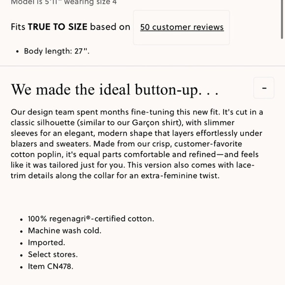 J.Crew Jules lace-collar shirt in cotton poplin - Picture 3 of 7